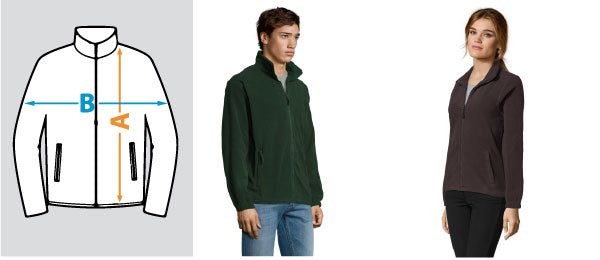 Zip fleece with embroidered white logo
