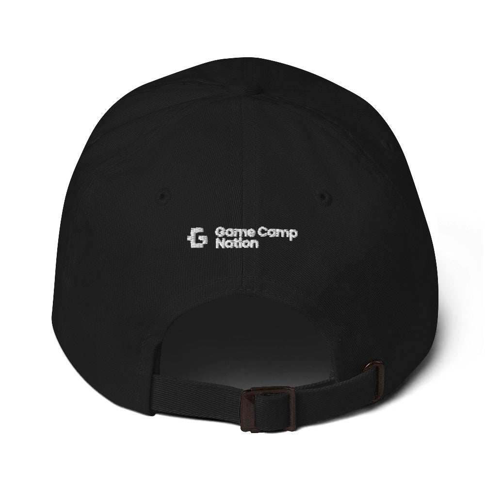 White glyph unisex baseball cap