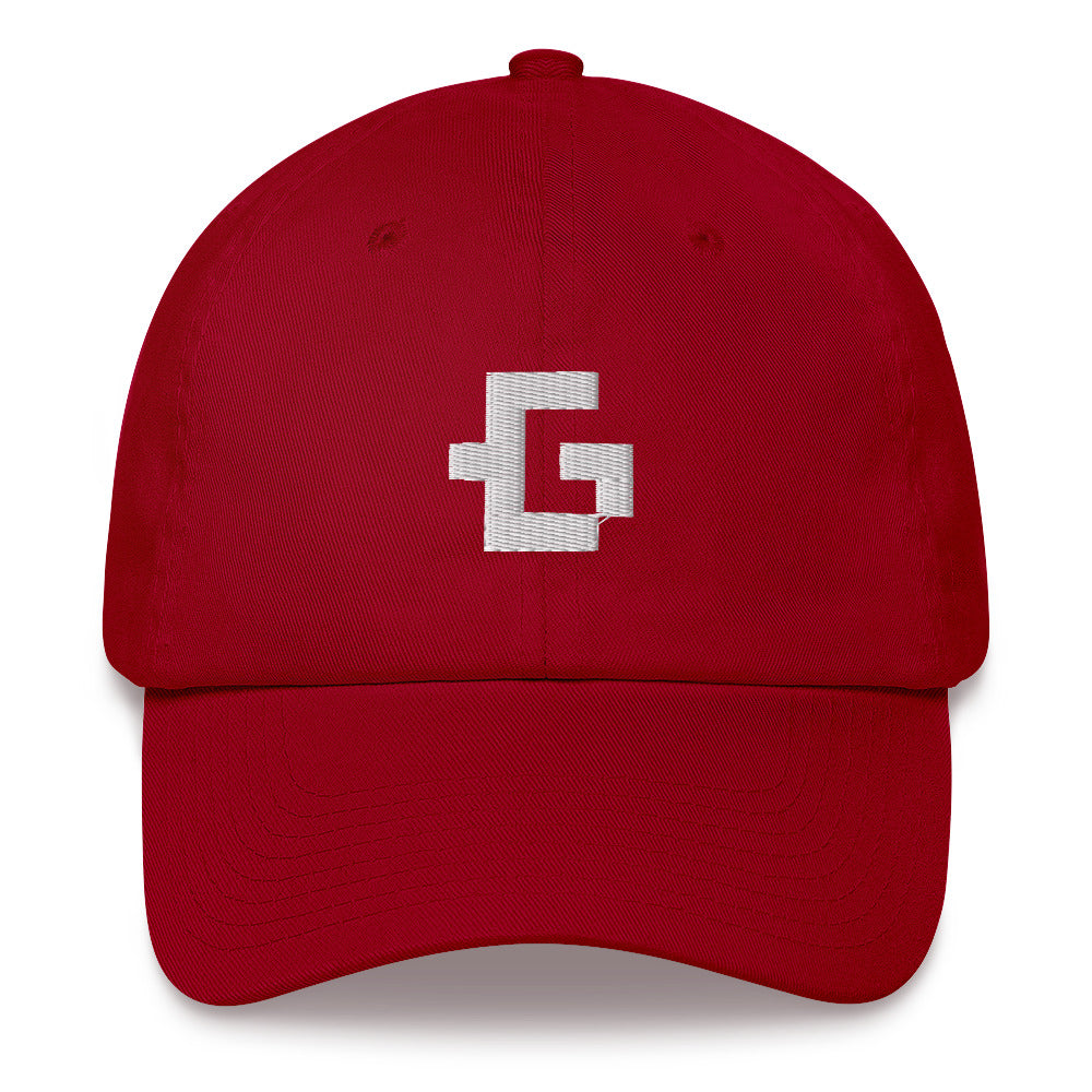 White glyph unisex baseball cap