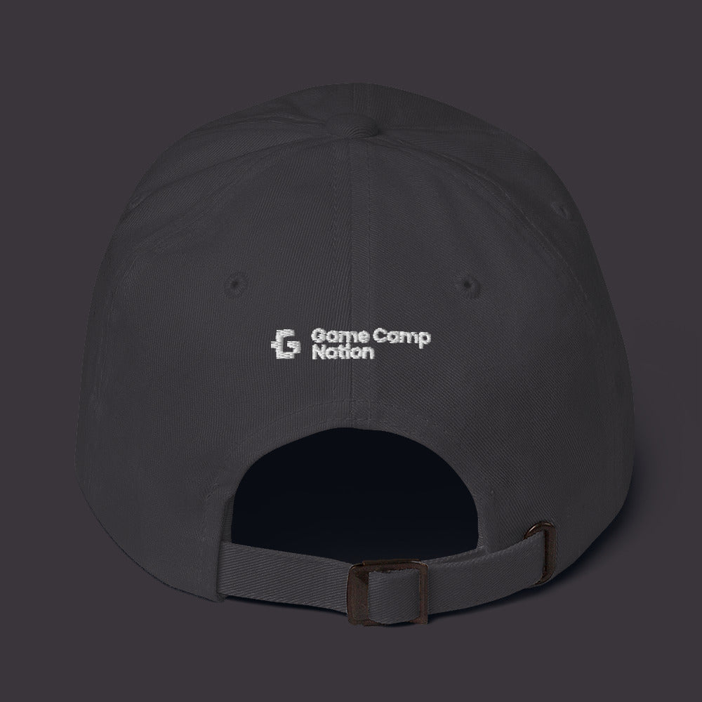 White glyph unisex baseball cap