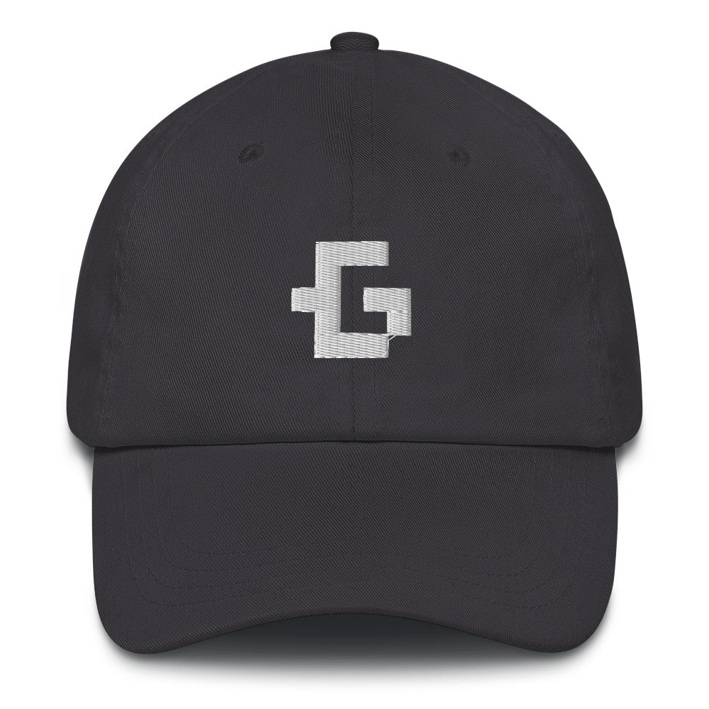 White glyph unisex baseball cap
