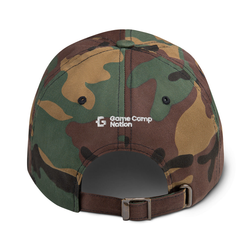 White glyph unisex baseball cap