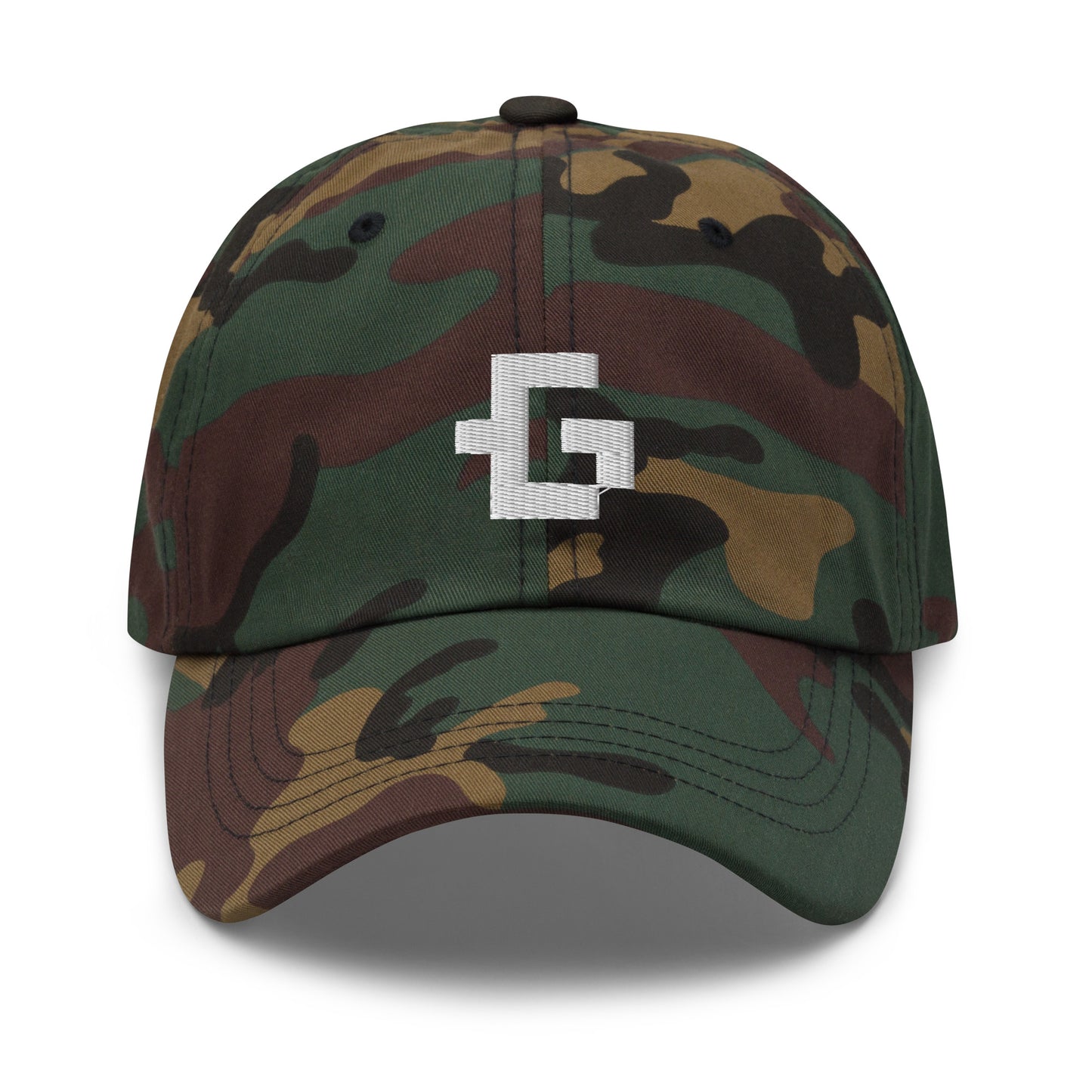 White glyph unisex baseball cap