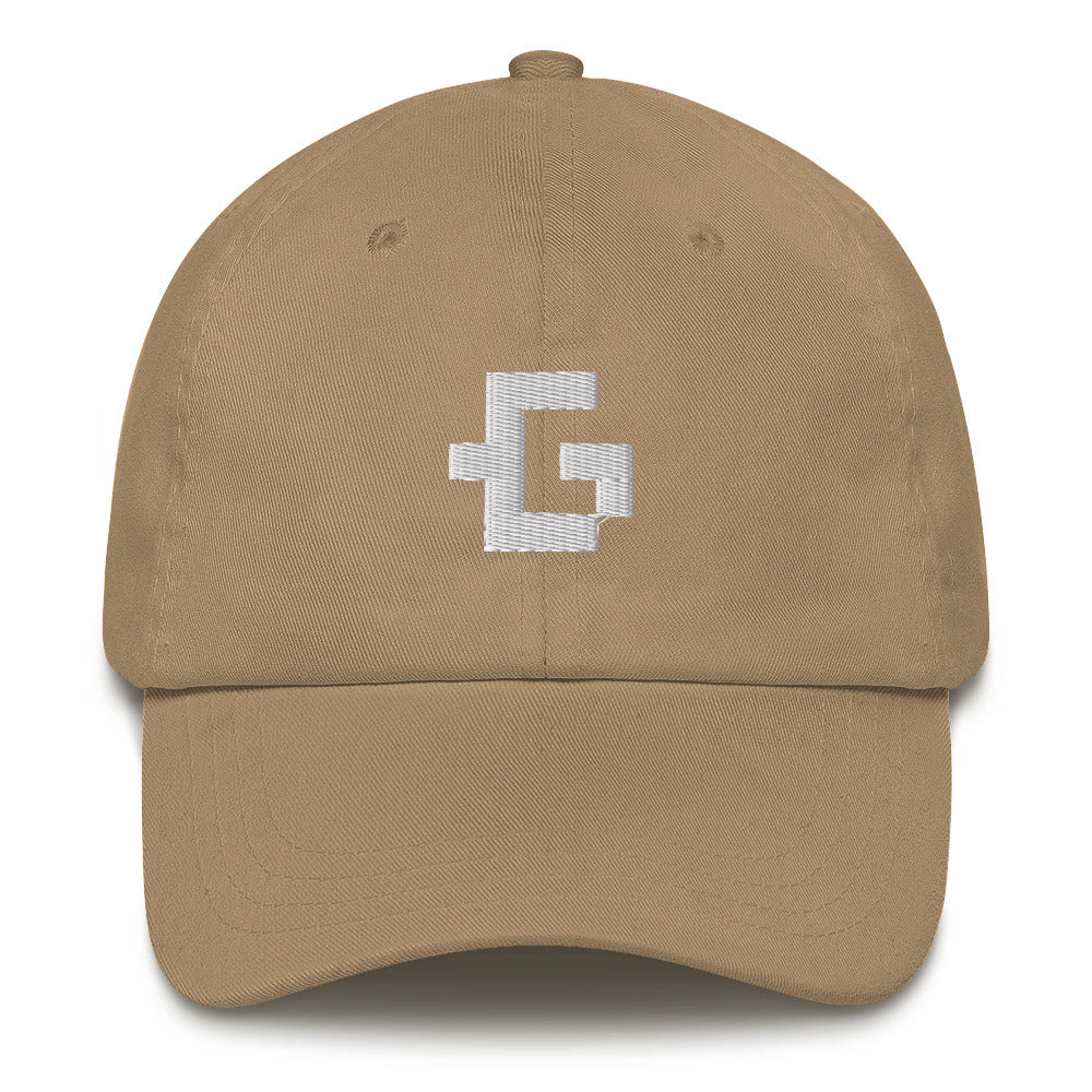 White glyph unisex baseball cap
