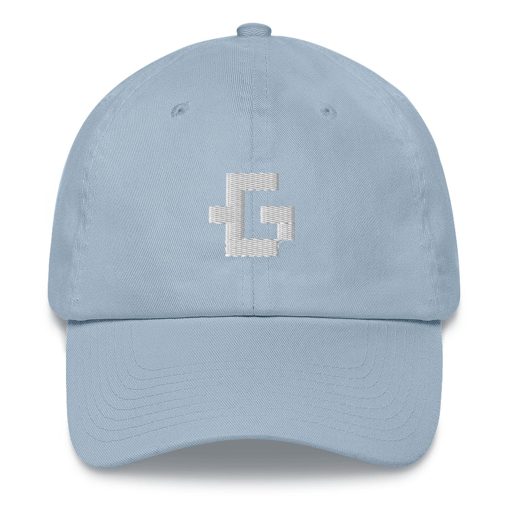 White glyph unisex baseball cap