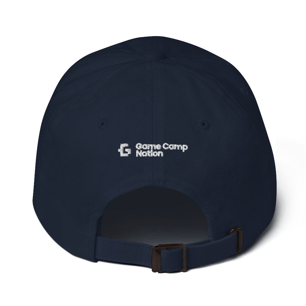 White glyph unisex baseball cap