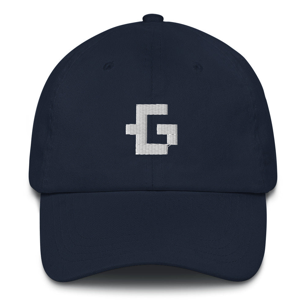 White glyph unisex baseball cap