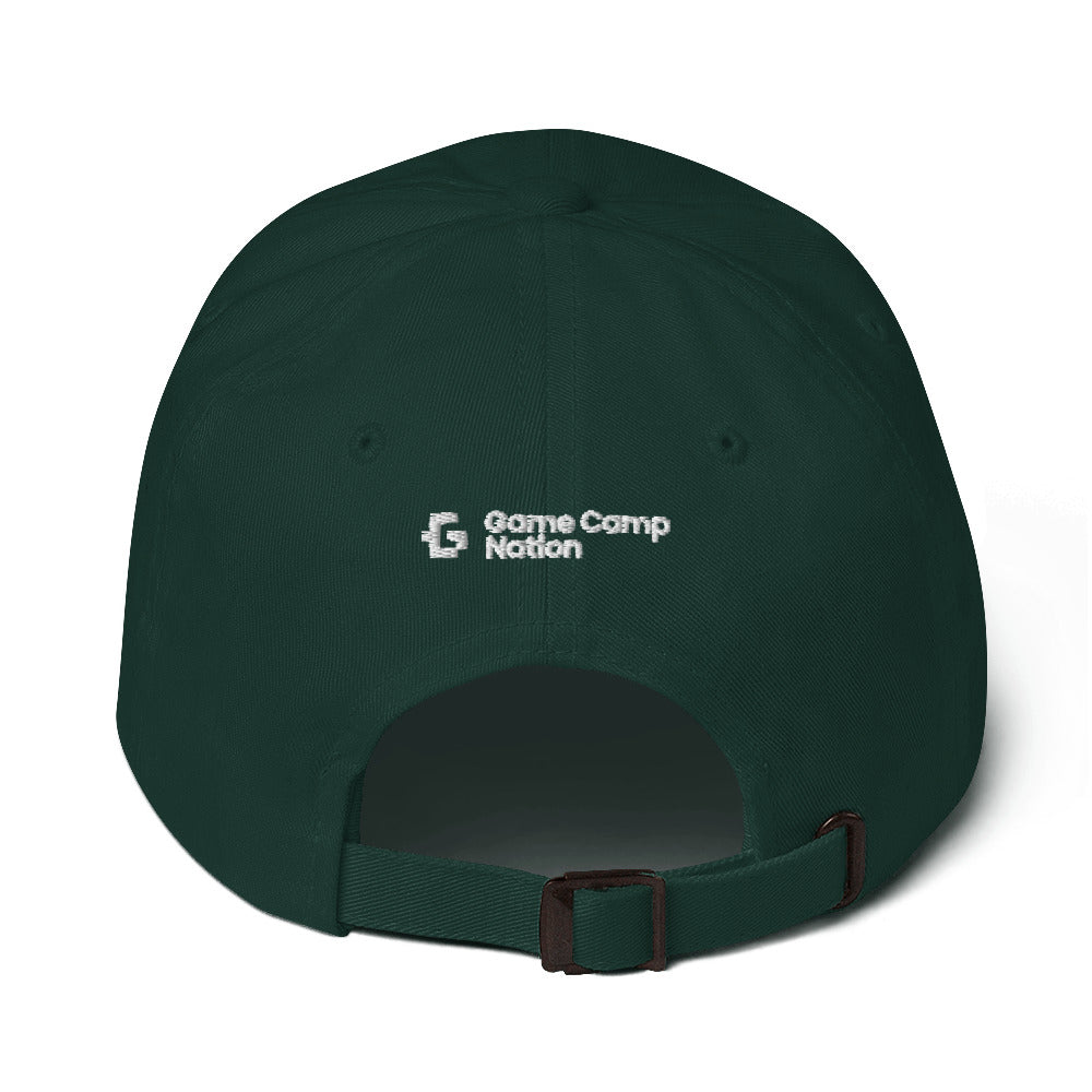 White glyph unisex baseball cap