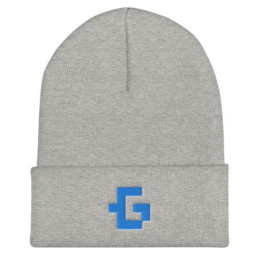 Gamer blue glyph unisex cuffed beanie