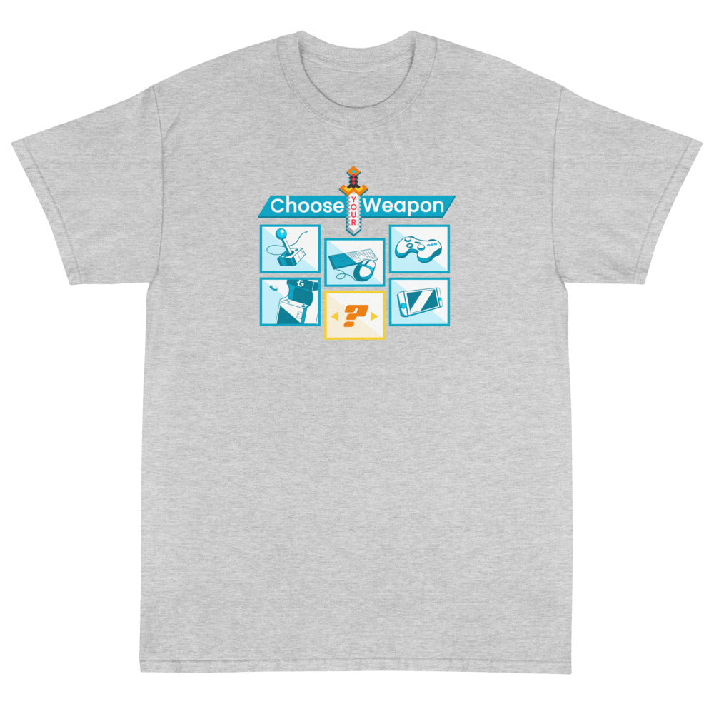 Choose your weapon men's tee