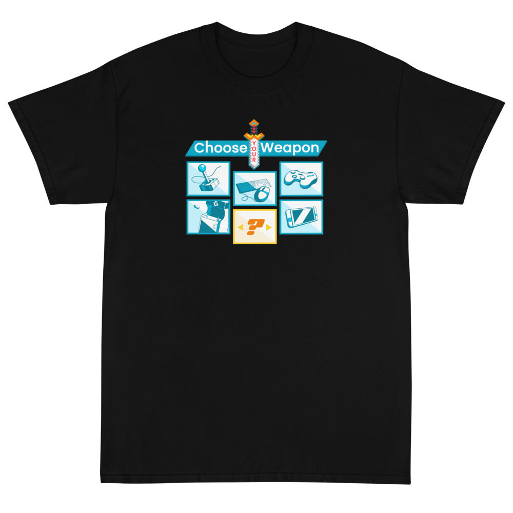 Choose your weapon men's tee