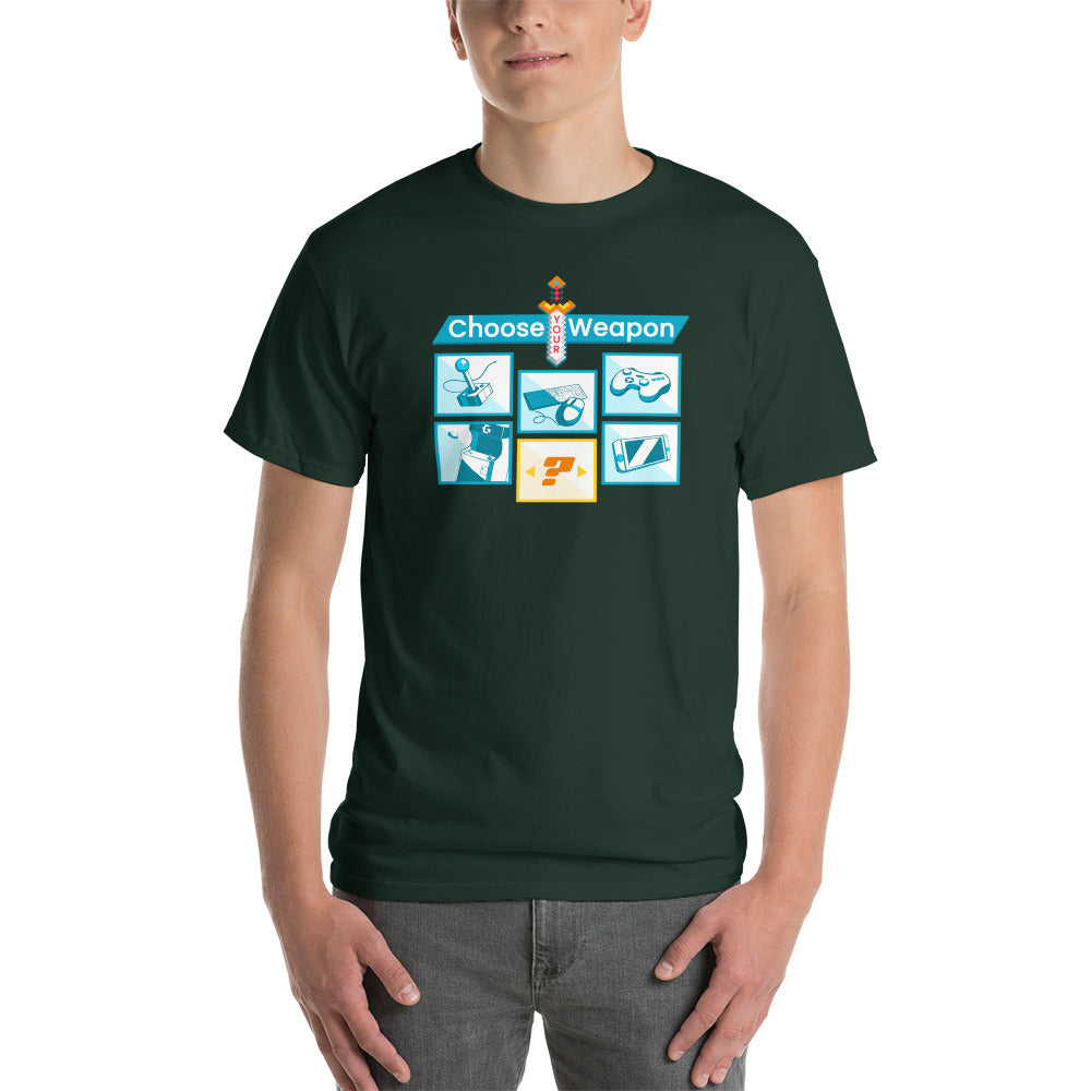 Choose your weapon men's tee