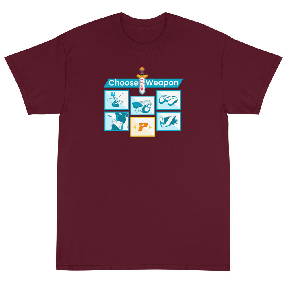 Choose your weapon men's tee