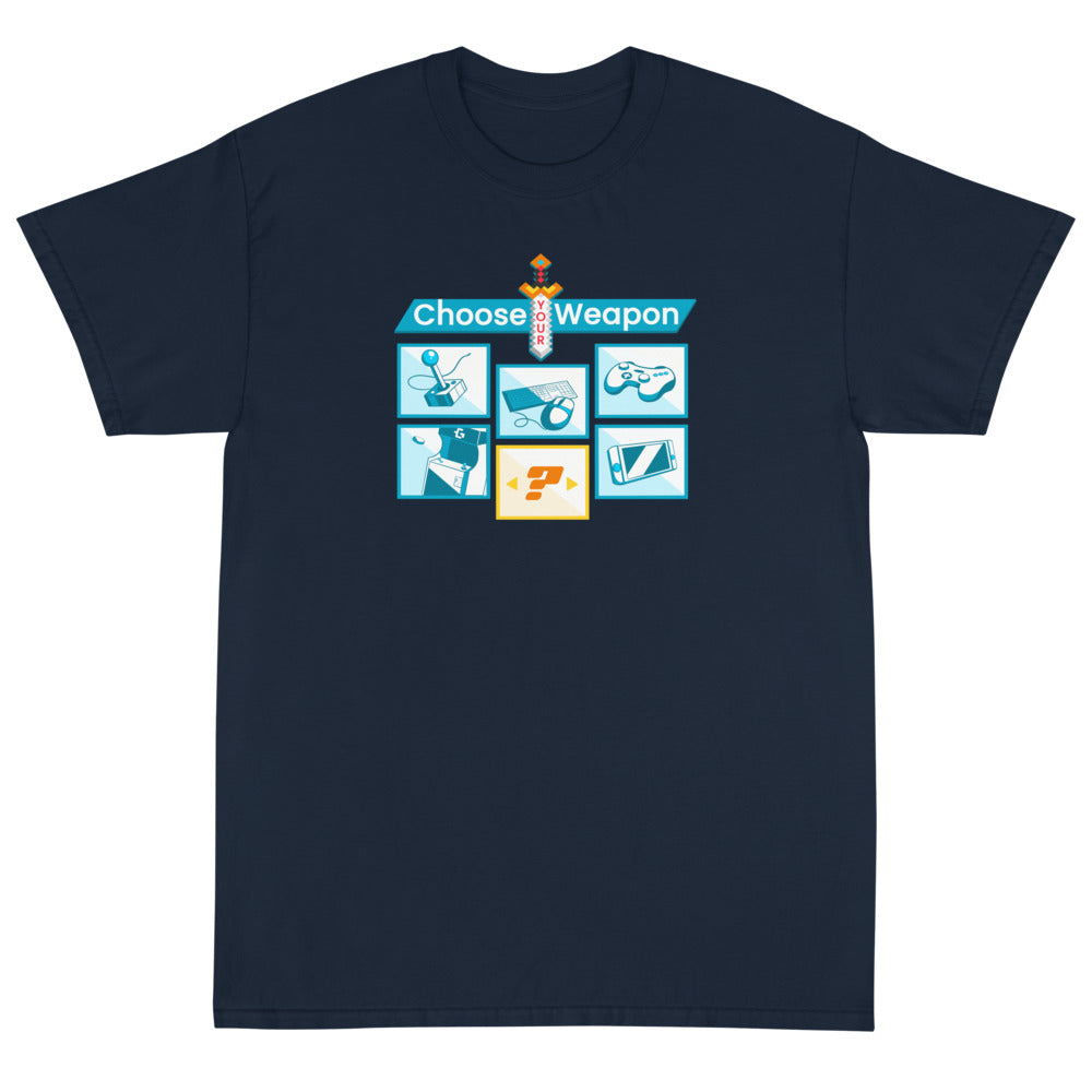 Choose your weapon men's tee