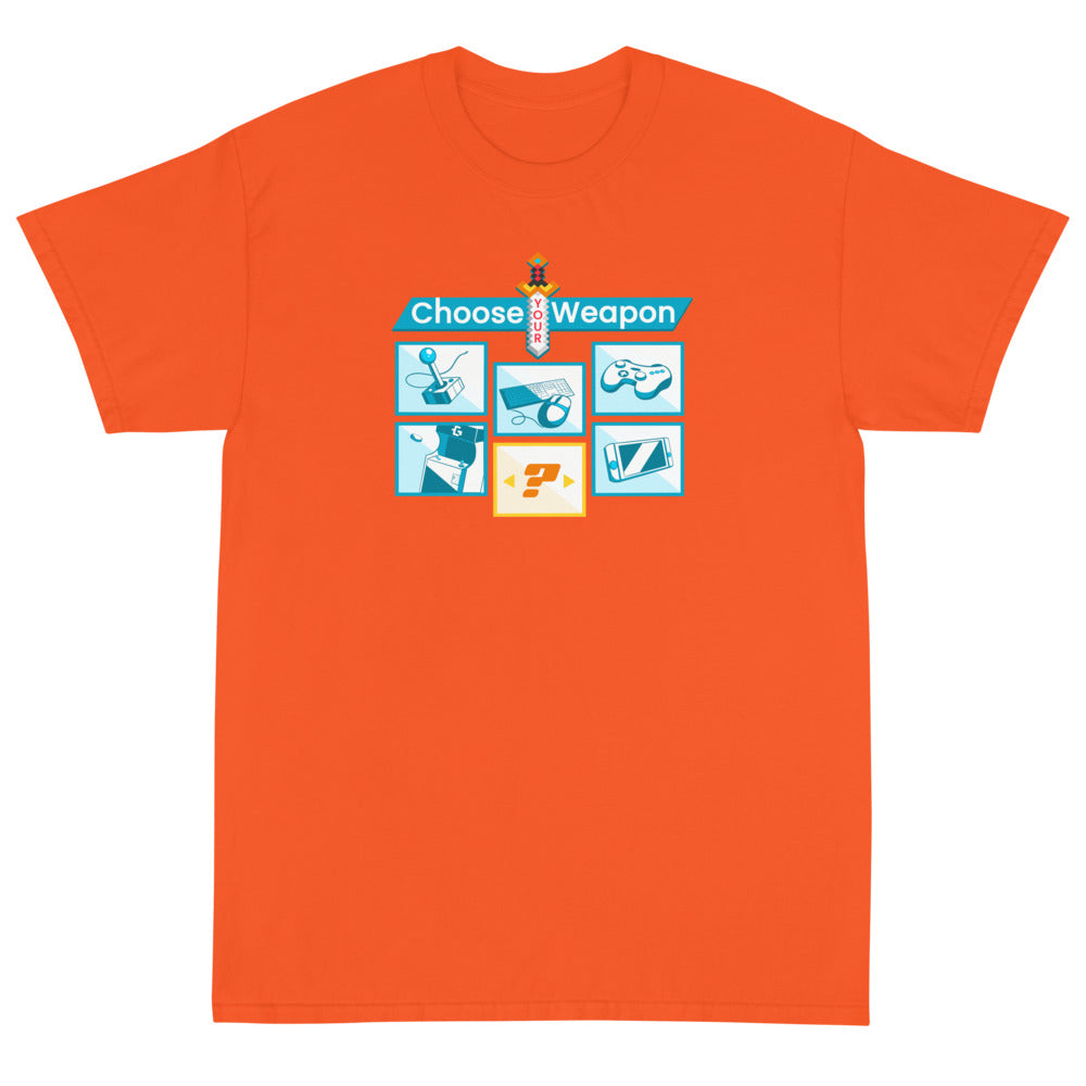 Choose your weapon men's tee