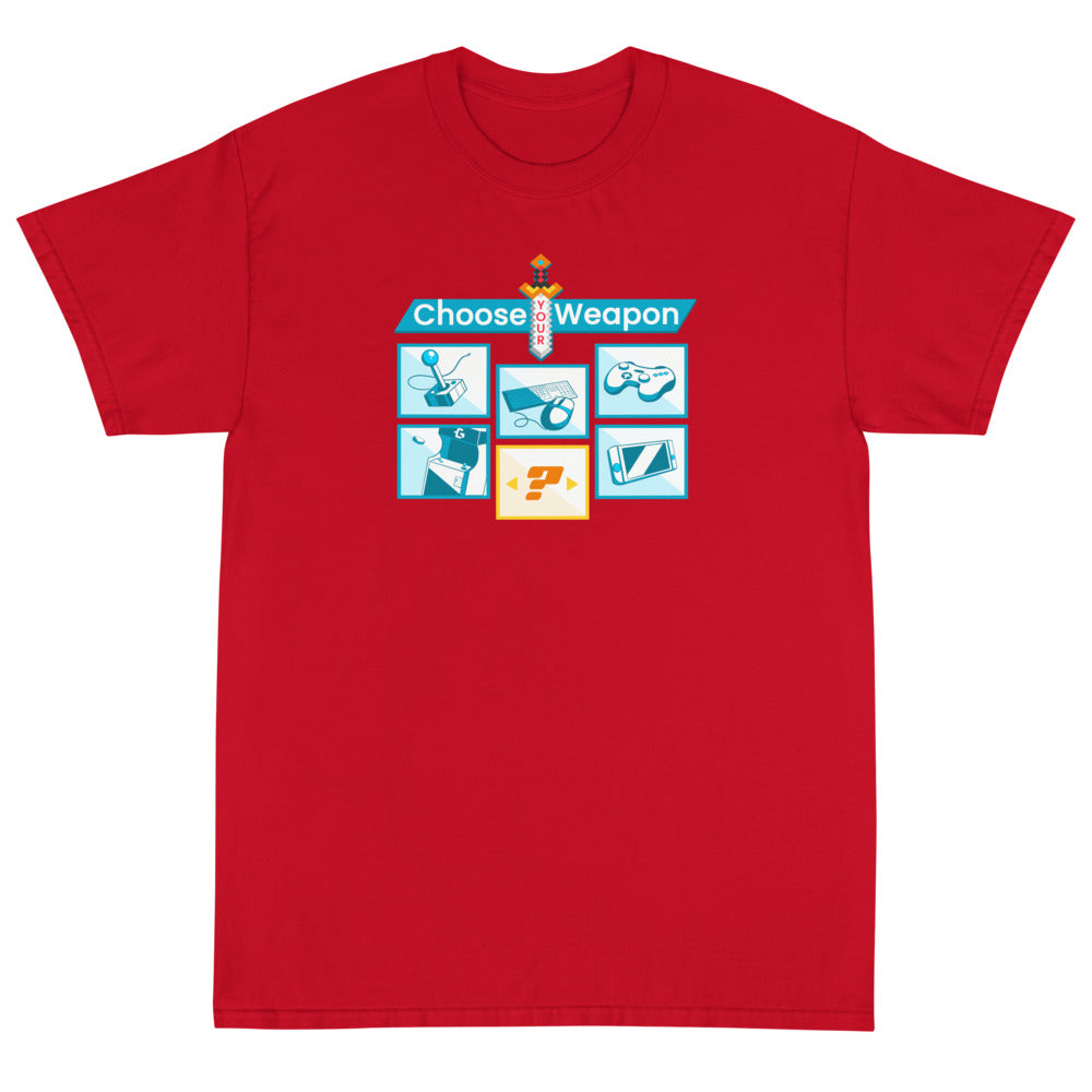 Choose your weapon men's tee
