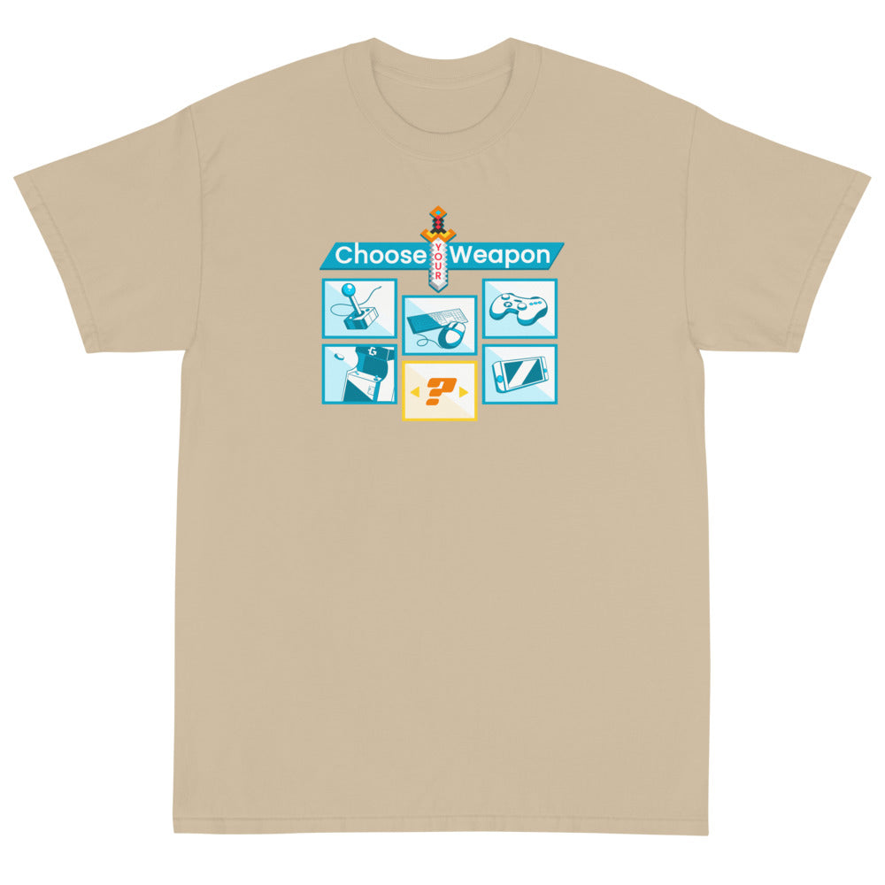 Choose your weapon men's tee