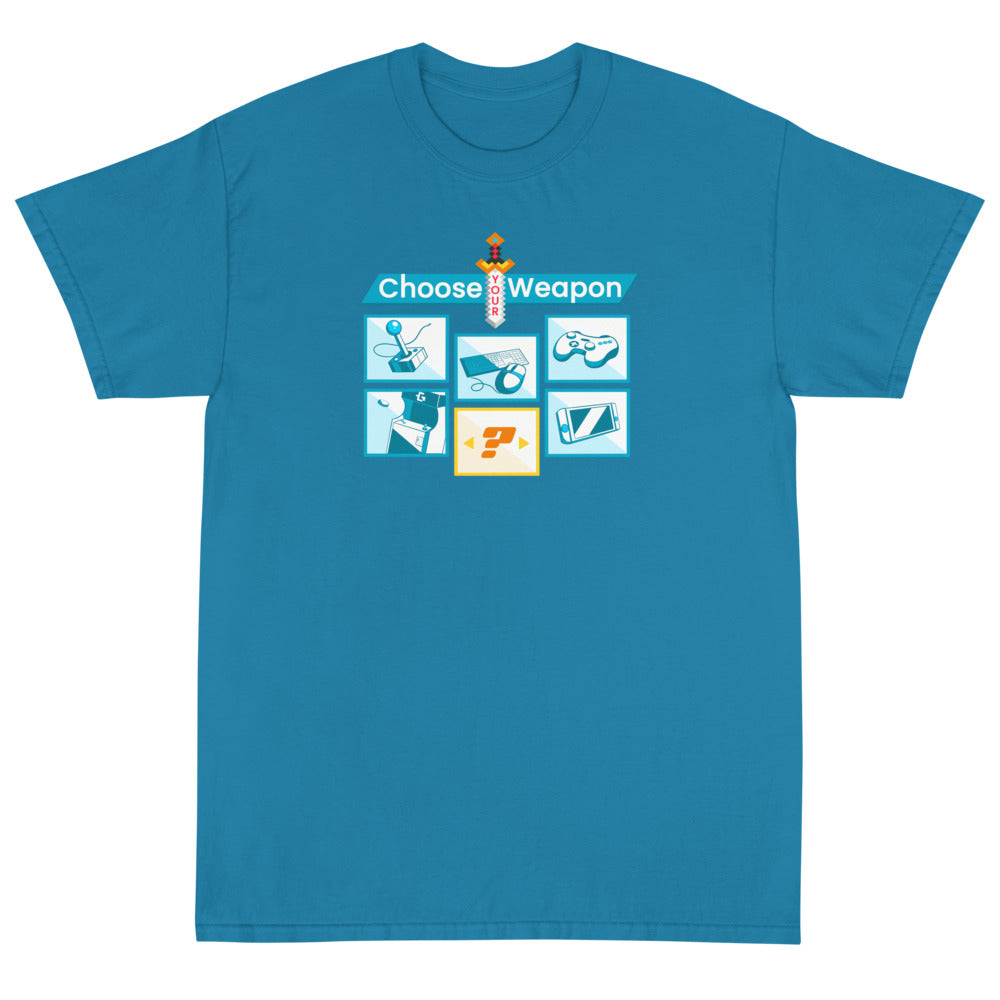 Choose your weapon men's tee