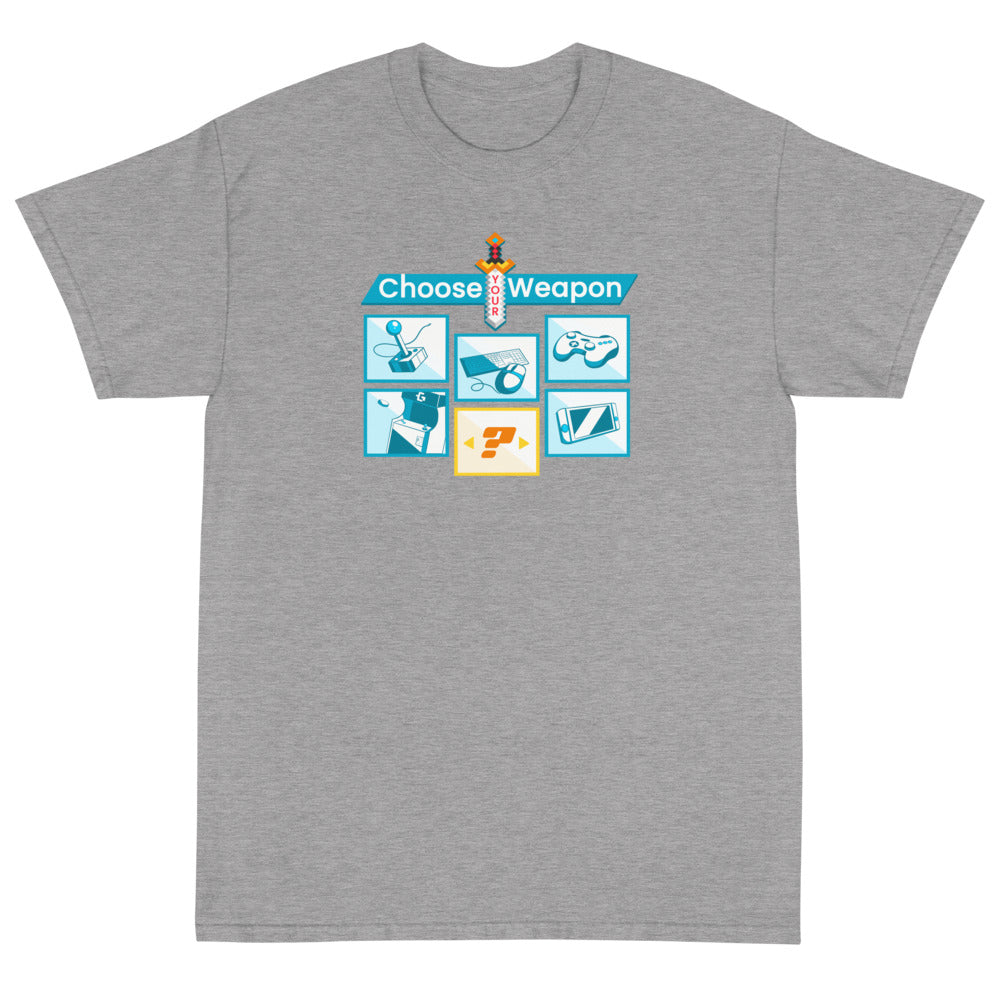 Choose your weapon men's tee
