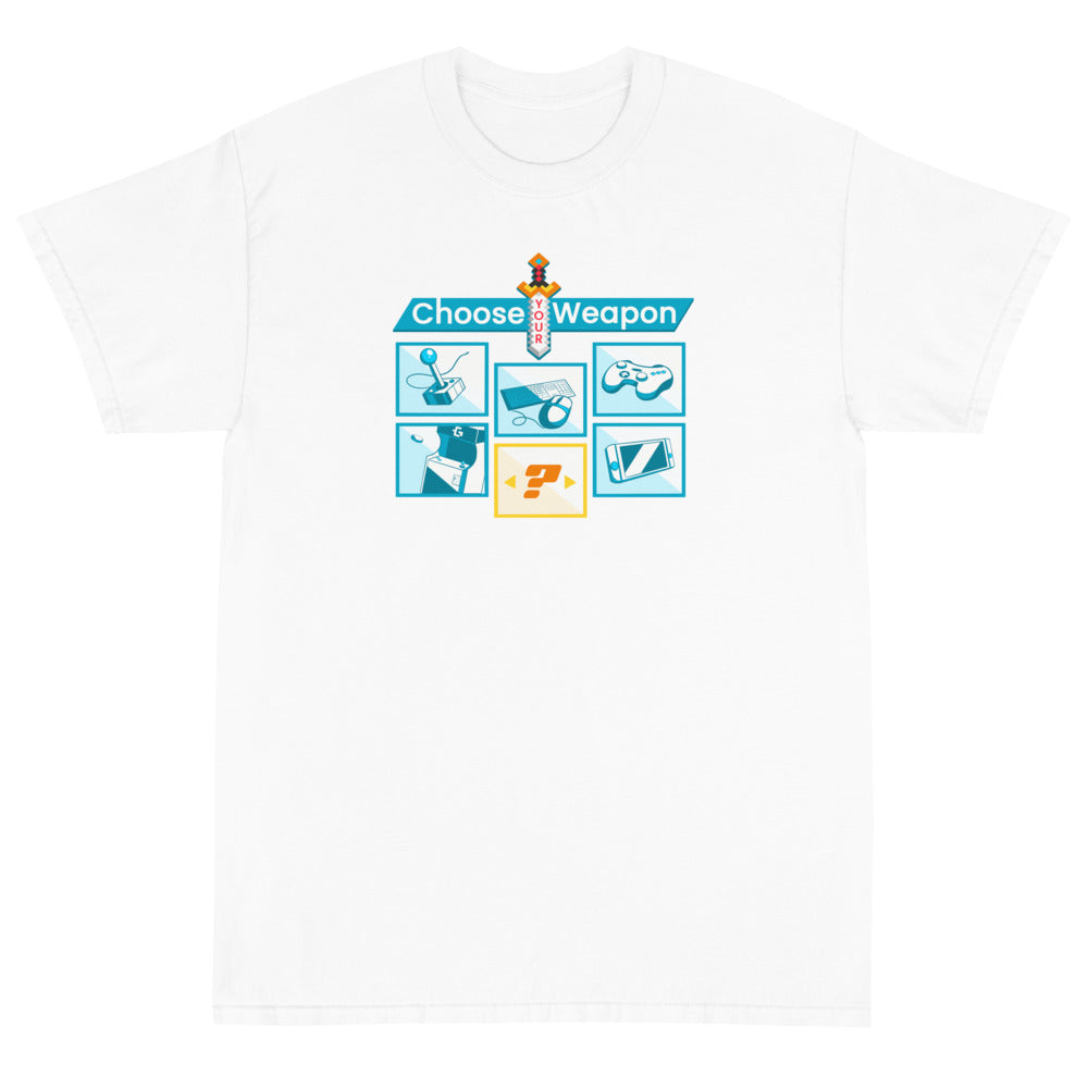 Choose your weapon men's tee