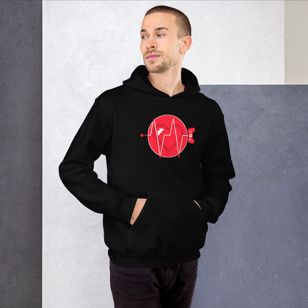 Heartbeat unisex pullover hoodie
