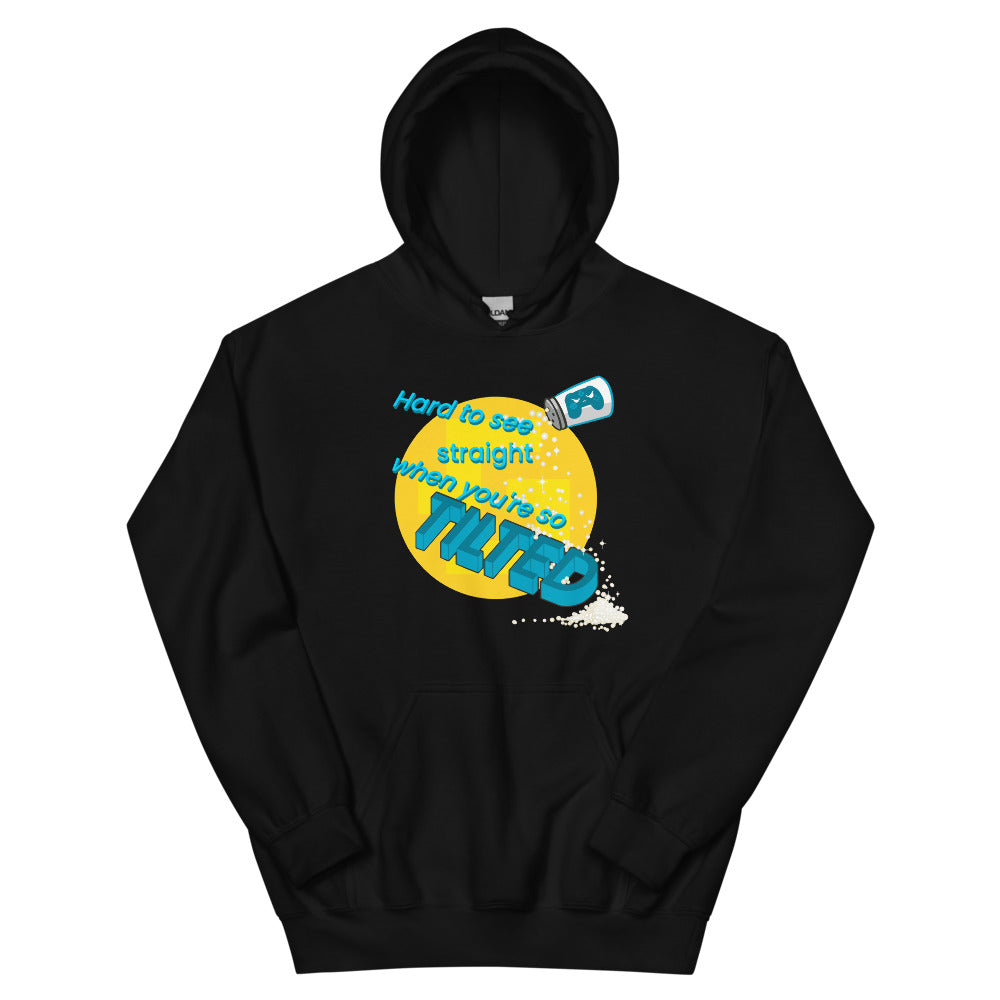 Tilted unisex pullover hoodie