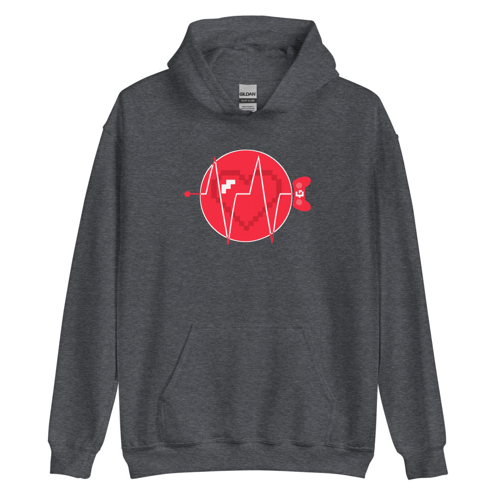 Heartbeat unisex pullover hoodie