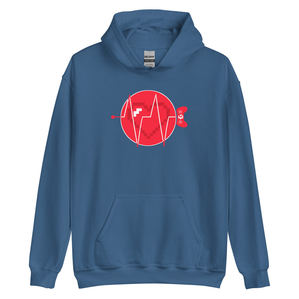 Heartbeat unisex pullover hoodie