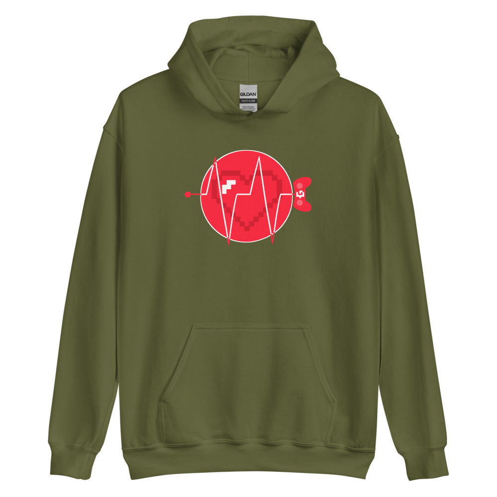 Heartbeat unisex pullover hoodie