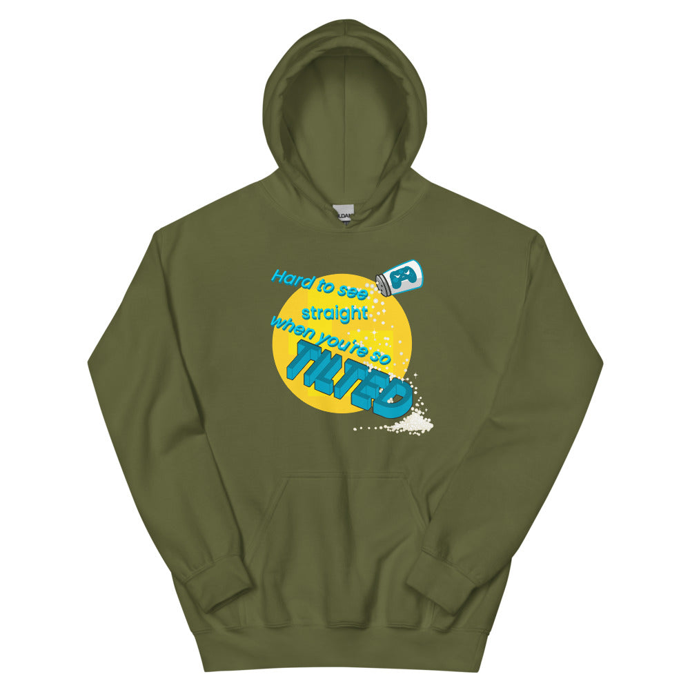 Tilted unisex pullover hoodie