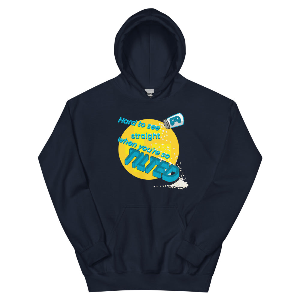 Tilted unisex pullover hoodie