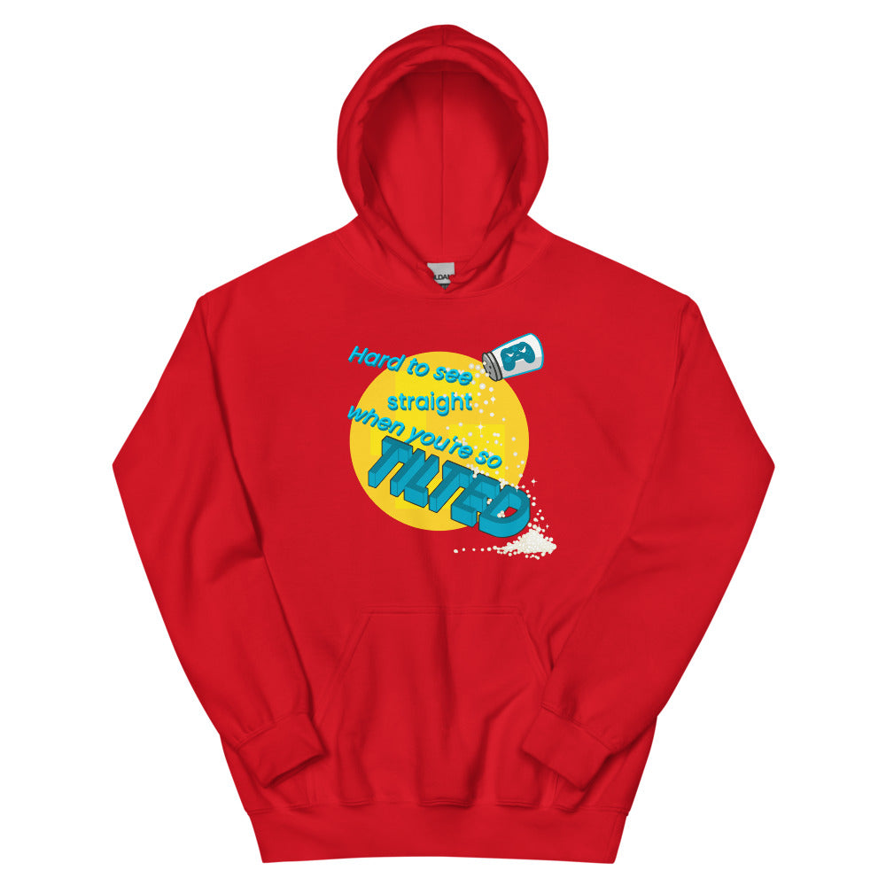 Tilted unisex pullover hoodie