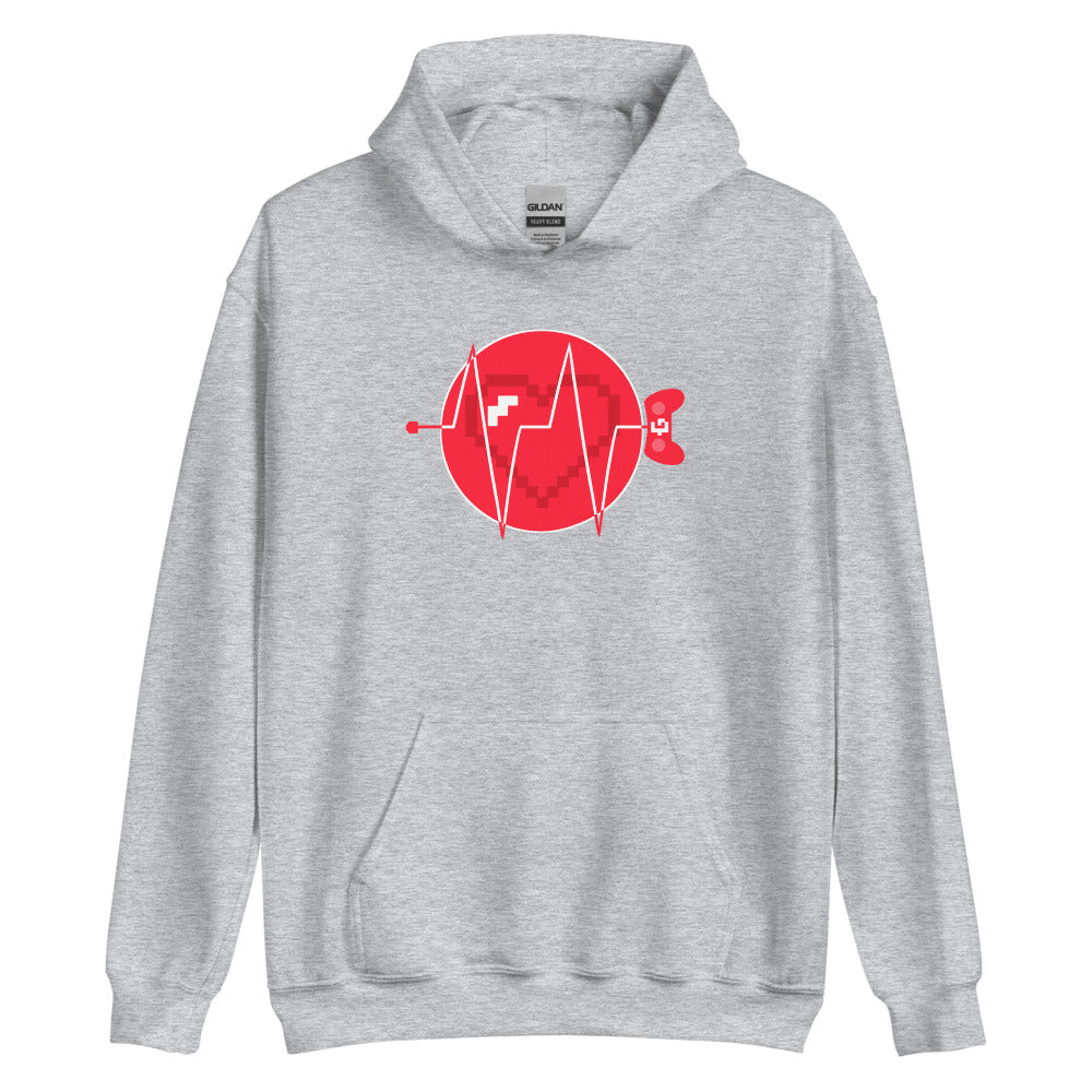 Heartbeat unisex pullover hoodie