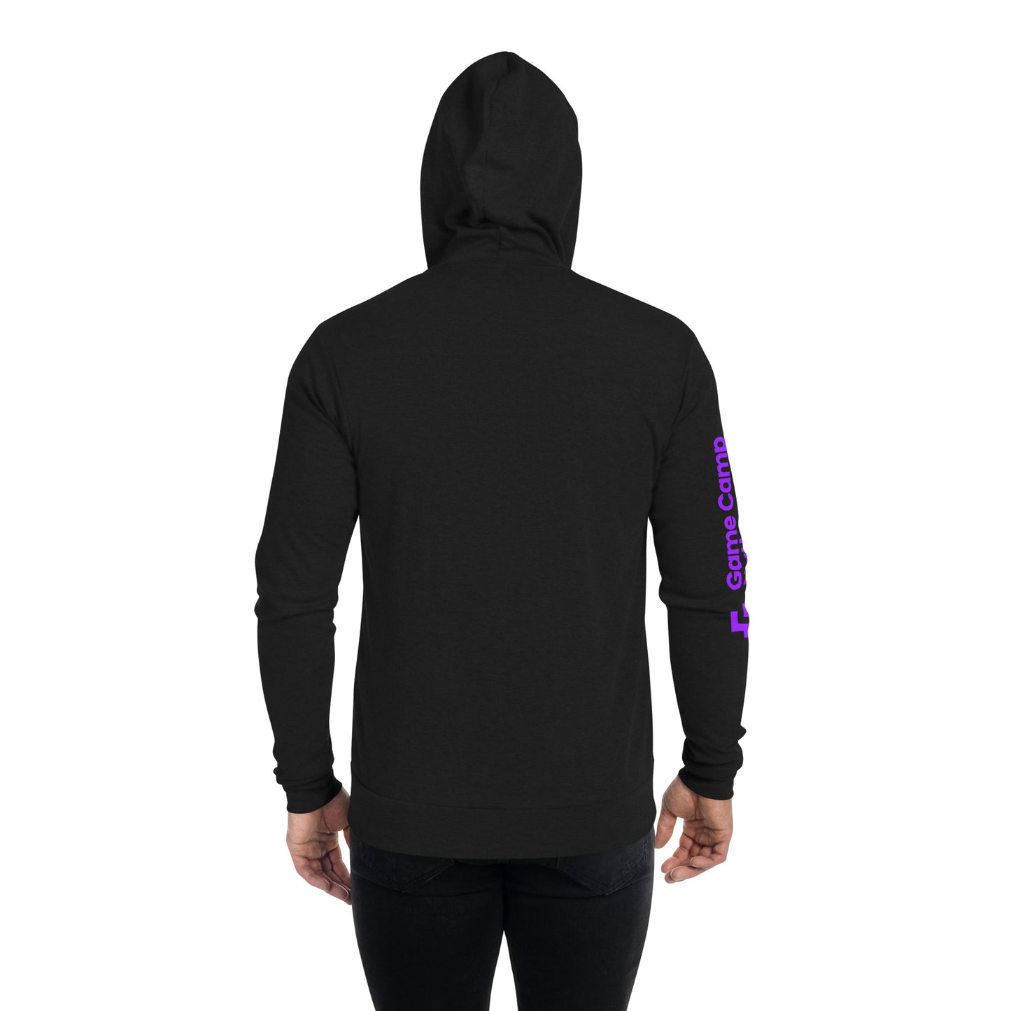 Purple logo unisex zip hoodie