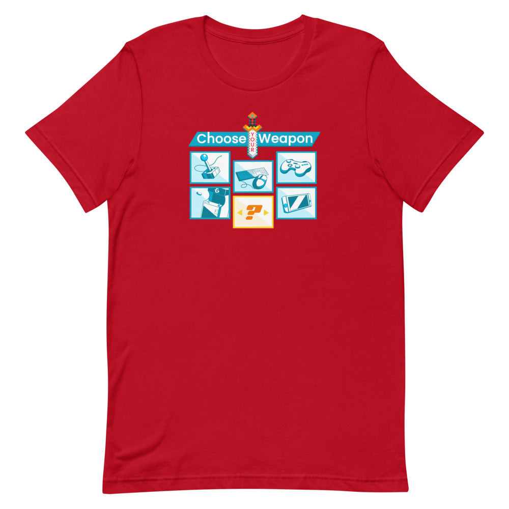 Gamer Choose your weapon unisex tee