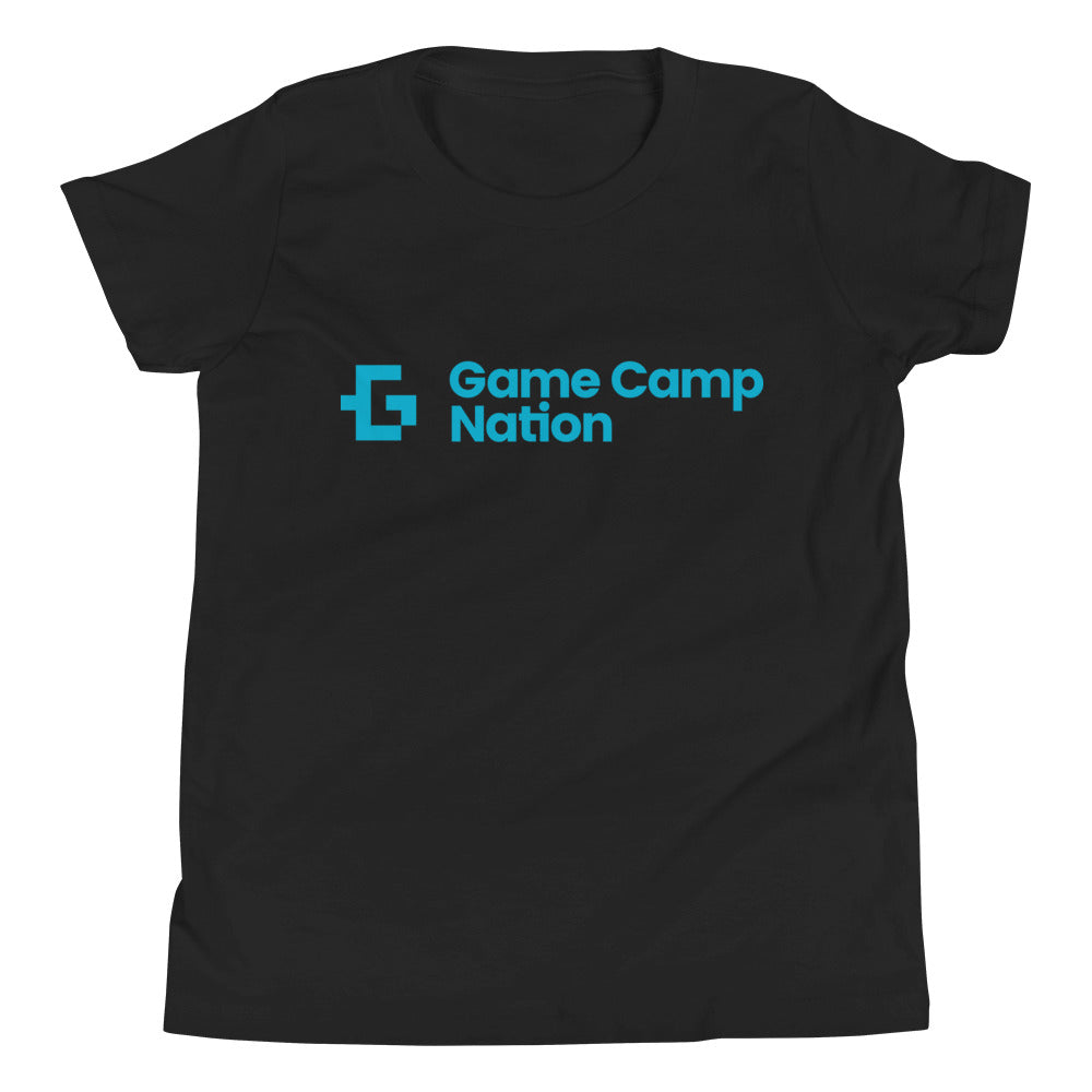 Game Camp Nation Blue logo youth unisex tee