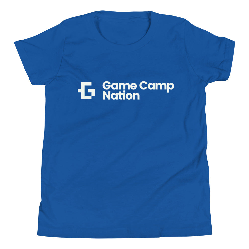 Game Camp Nation White logo youth unisex tee