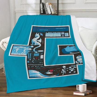 Gamer utopia fleece blanket