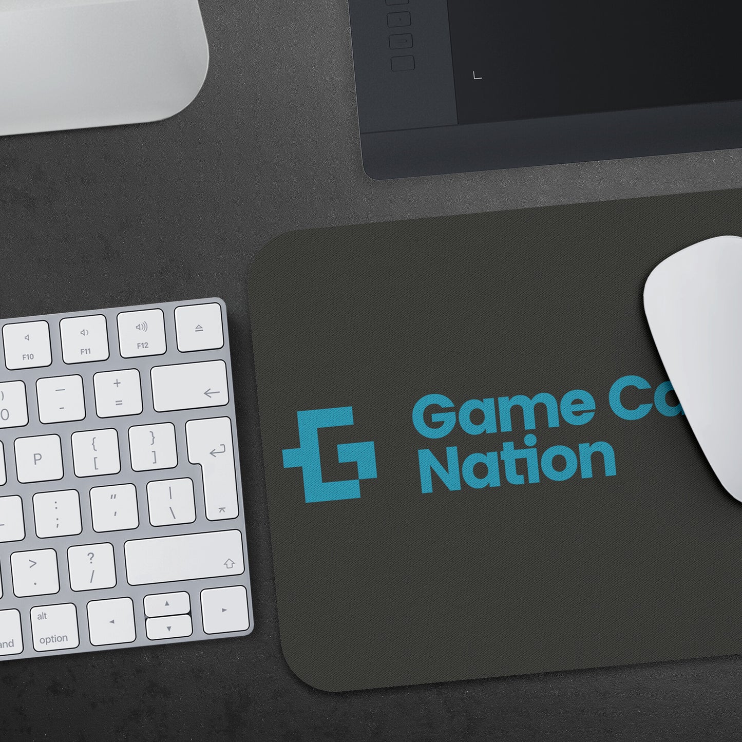 Blue logo mousepad