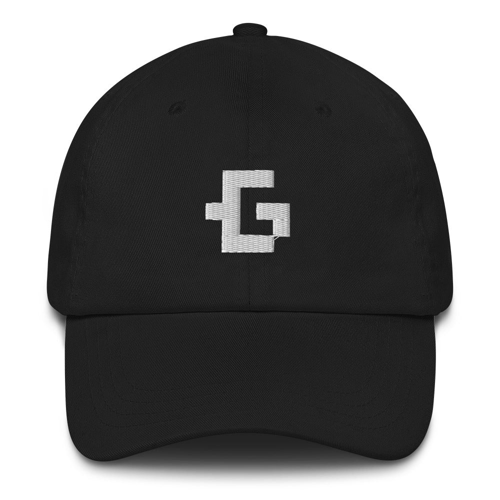 White glyph unisex baseball cap