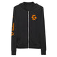 Orange logo unisex zip hoodie