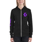 Purple logo unisex zip hoodie